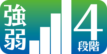 4段階の強弱設定